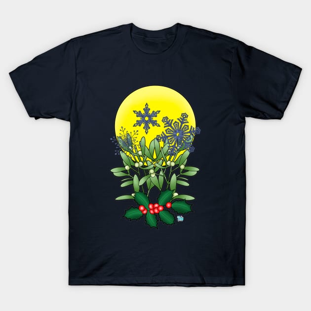 Yule Blessings T-Shirt by ColorMix Studios